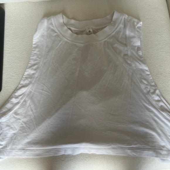 Lululemon White Crop Tank size 12 beach summer - Picture 5 of 5